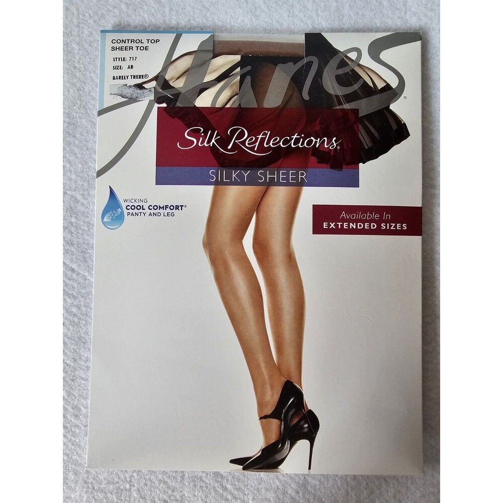Silk Reflections Pantyhose Womens Control Top Barely Hosiery Style 717 Size AB